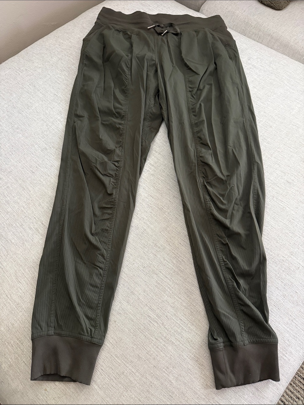 lululemon Dance Studio Olive Ribbed Cuff Track Joggers